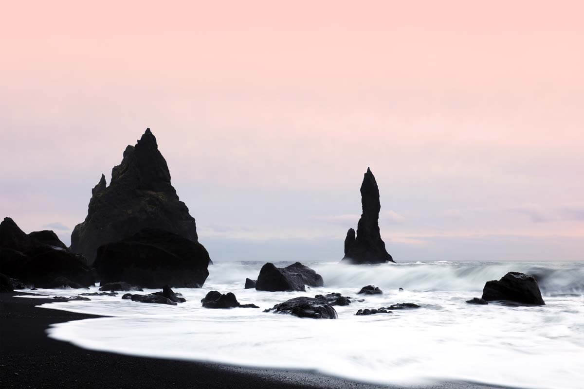 Reynisfjara black sand beach in Vik