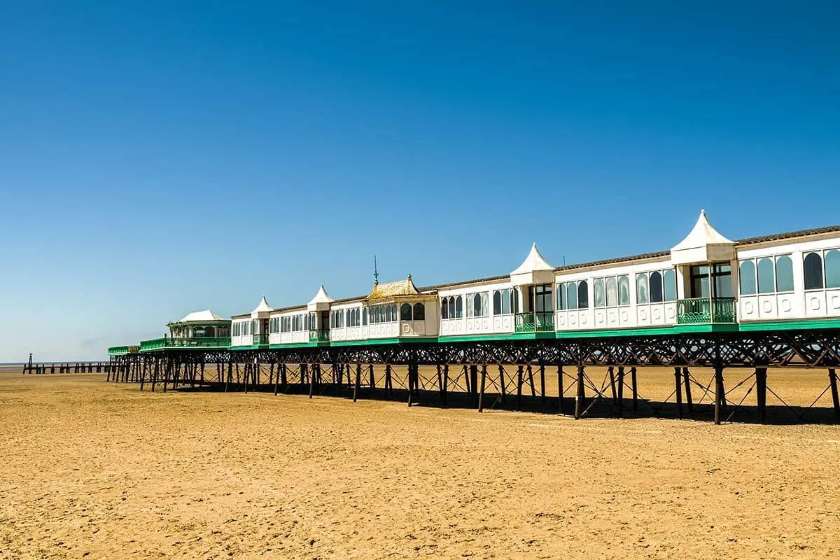 St Anne's Pier in Lytham St Anne near Blackpool UK