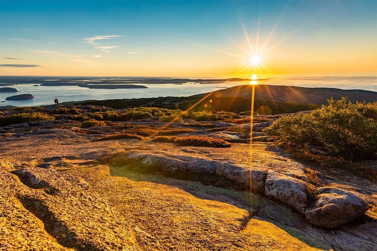 Sunrise at Cadillac Mountain in Acadia National Park