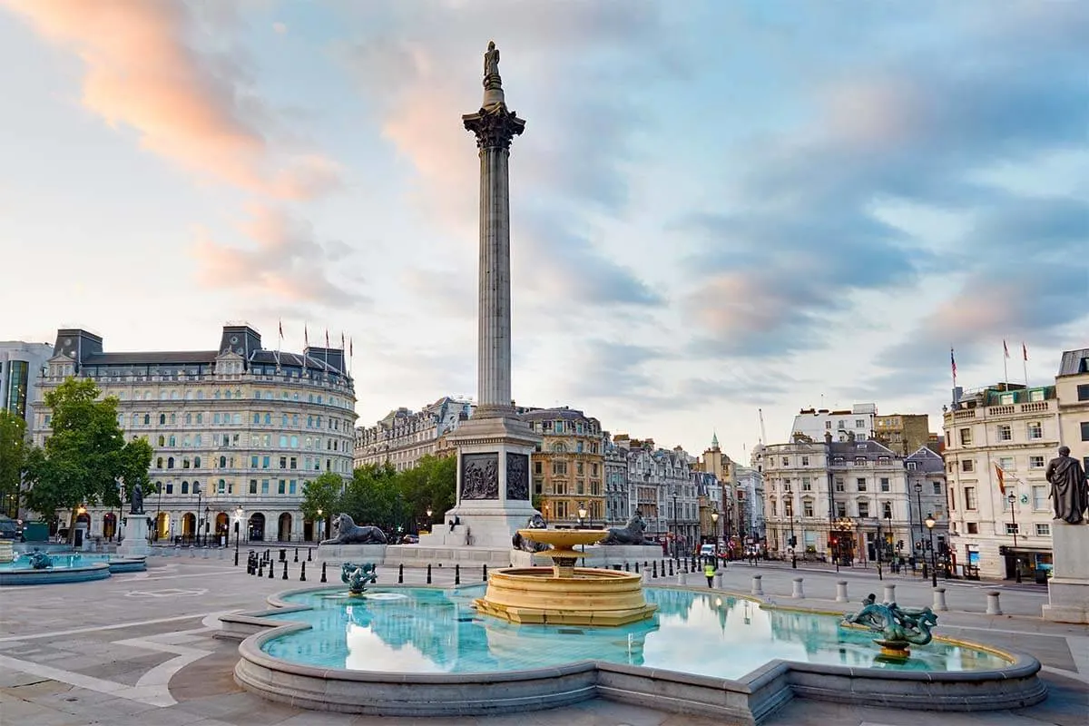 Trafalgar Square in London