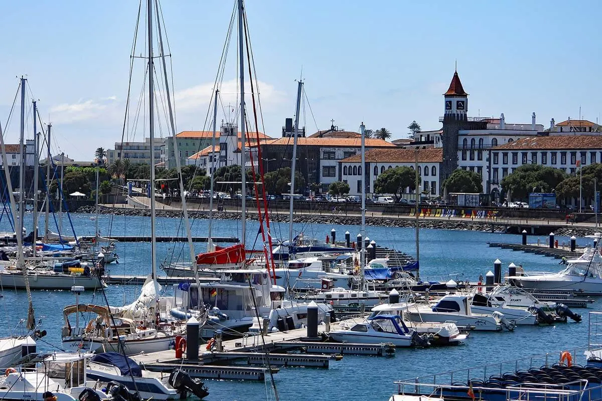 Ponta Delgada city in the Azores