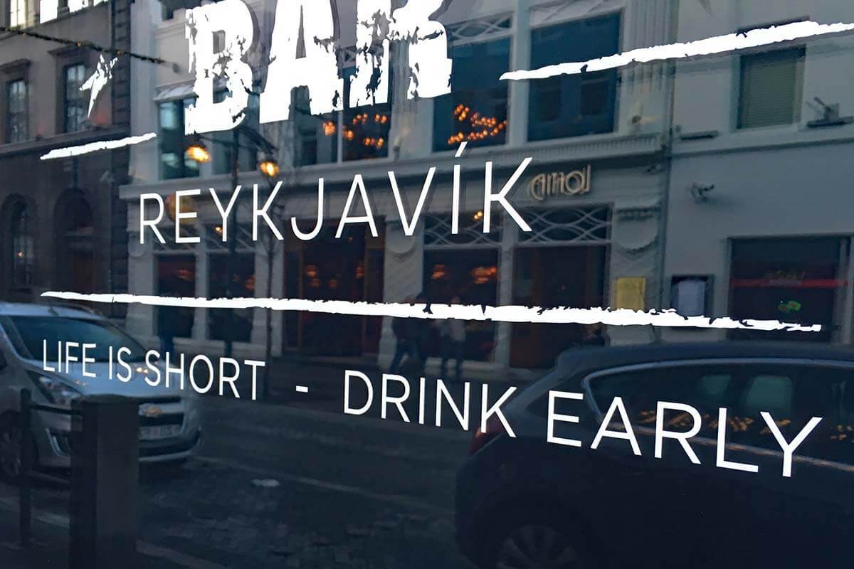 Bar in Reykjavik Iceland