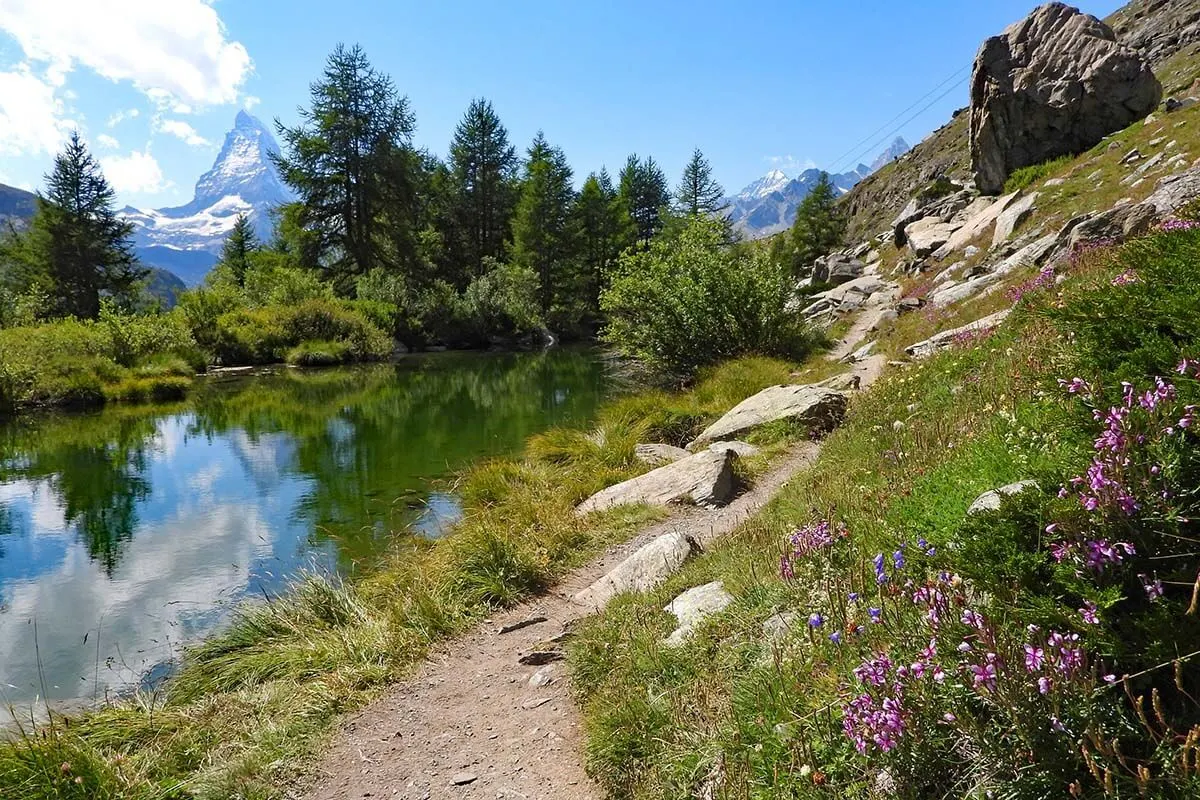 Grindjisee lake in Zermatt