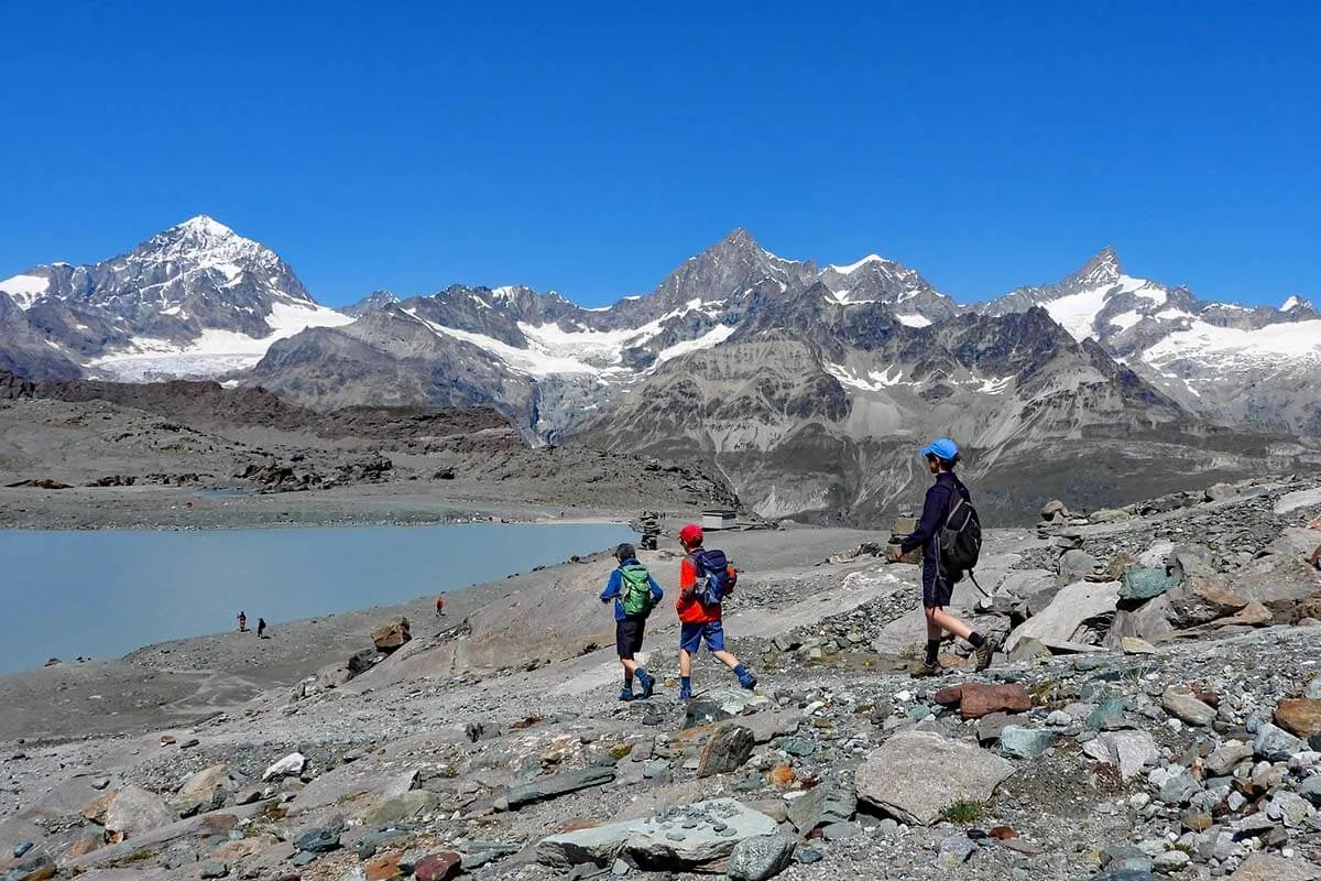 Hiking Matterhorn Glacier Trail is one of the best things to do in Zermatt Switzerland