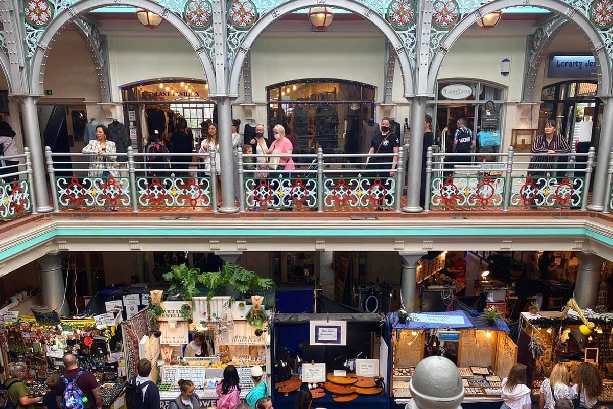 Inside Camden Lock Market building