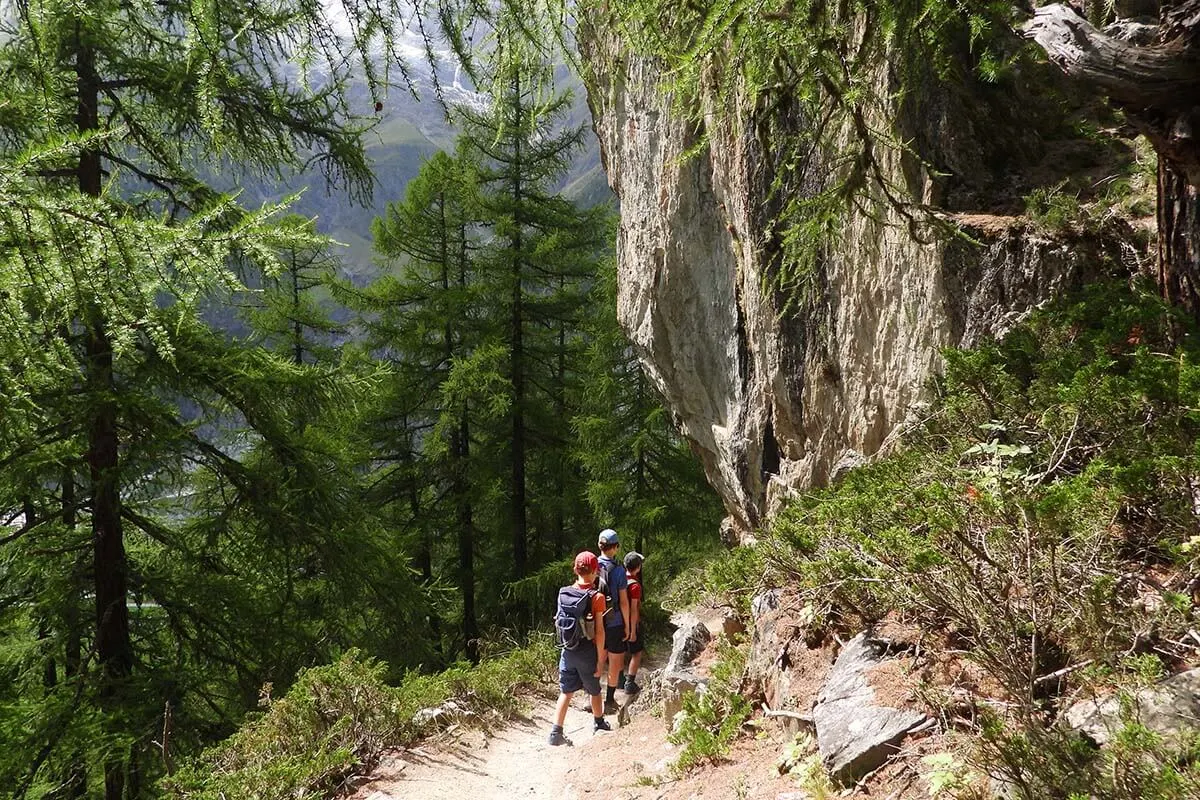 Randa - Charles Kuonen Suspension Bridge hike with kids