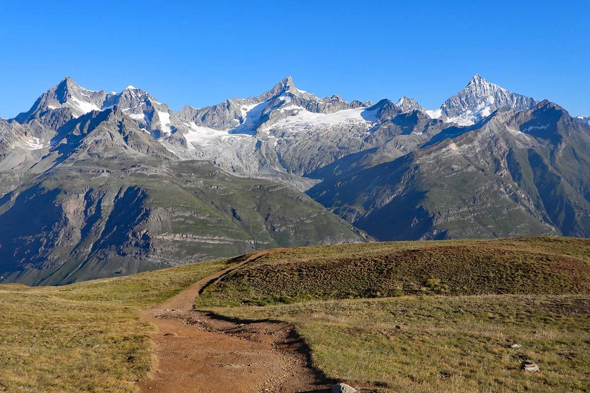 Riffelseeweg hike 21 from Rotenboden to Riffelberg in Zermatt Switzerland