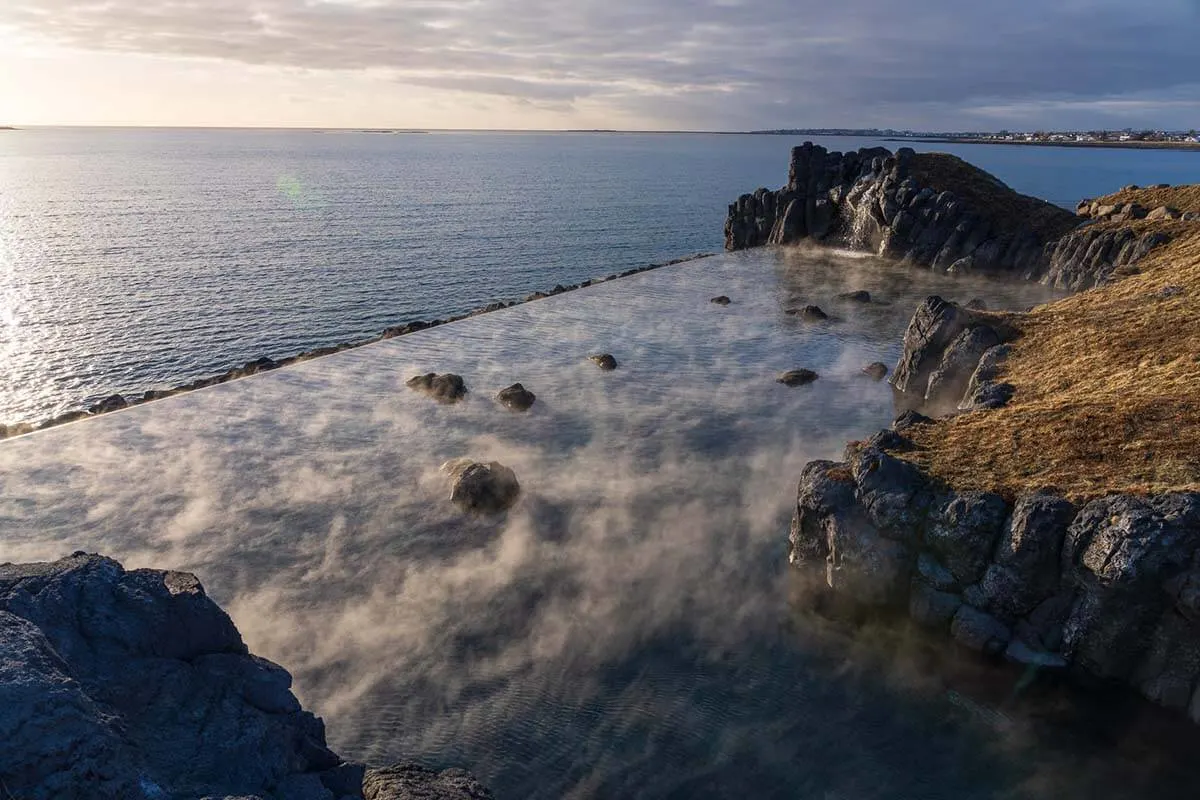 Sky Lagoon geothermal pool in Iceland