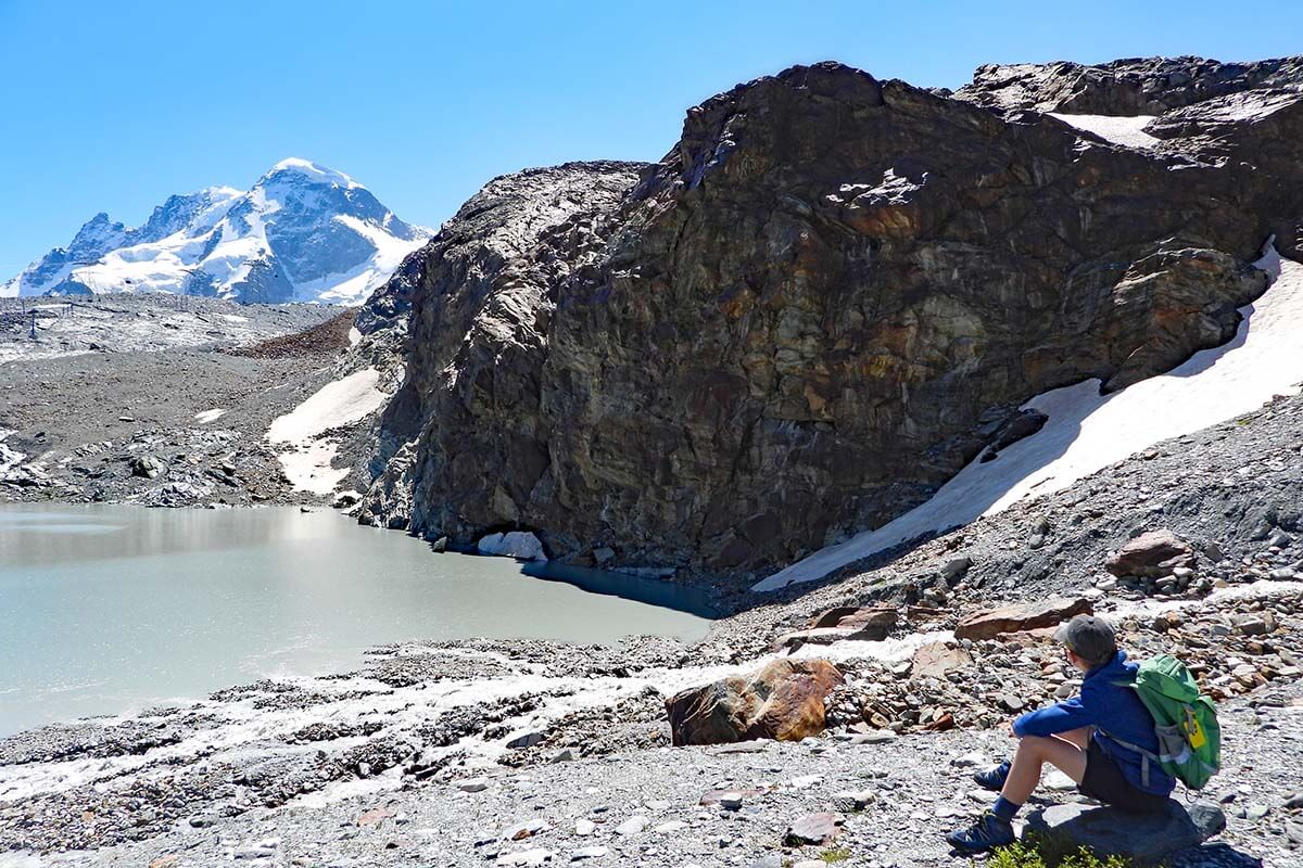 View of the Monte Rosa Massif from Matterhorn Glacier Trail