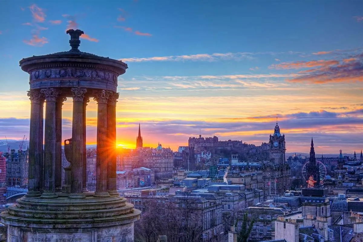 Calton Hill views of Edinburgh