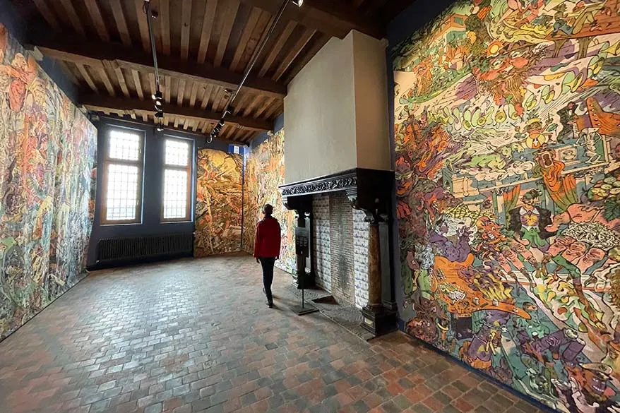 Inside of Het Steen castle in Antwerp