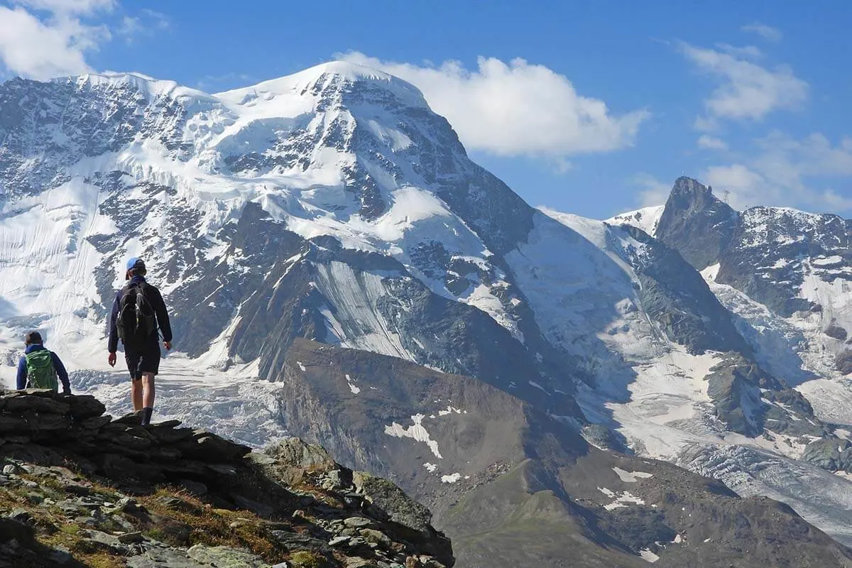 Mountain views at Gornergrat Scenic Trail in Zermatt