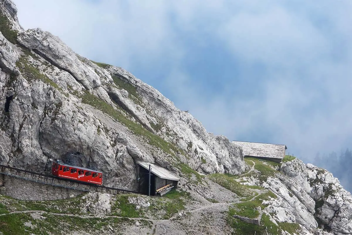 Pilatus Railway - cogwheel train from Alpnachstad to Pilatus Kulm