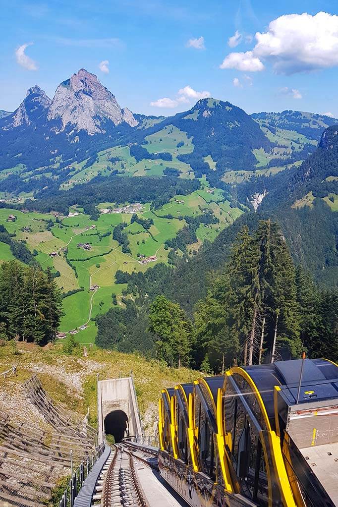 Stoosbahn (Schwyz–Stoos funicular) in Switzerland