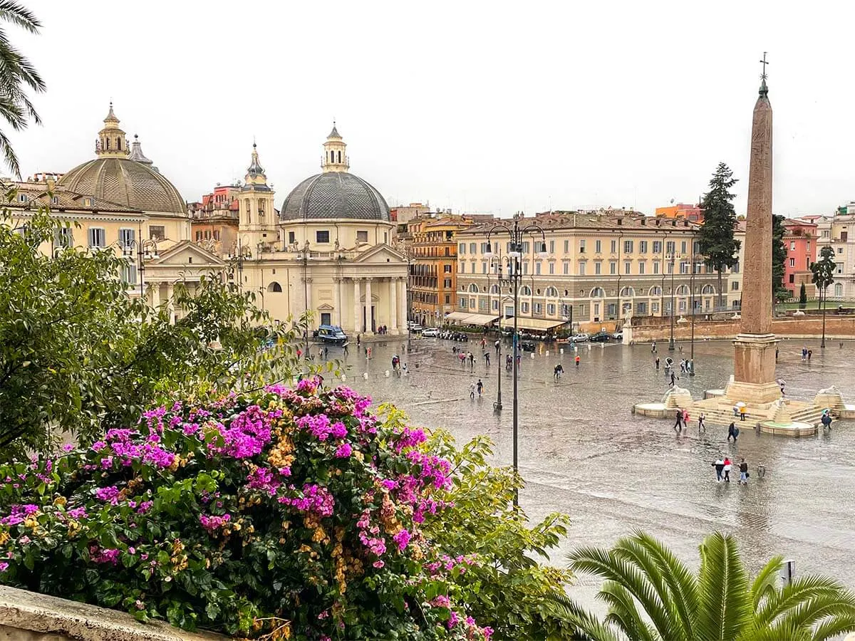 Piazza del Popolo in Rome Italy