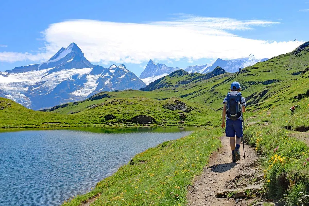 Bachalp Lake (Bachalpsee) in Grindelwald Switzerland