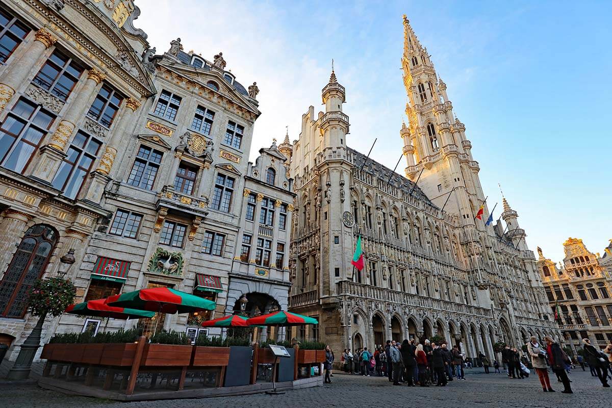 Brussels Grand Place on a winter day