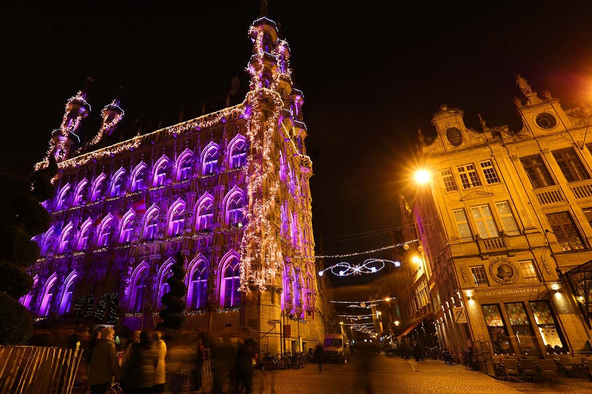 Holiday season in Leuven town in Belgium