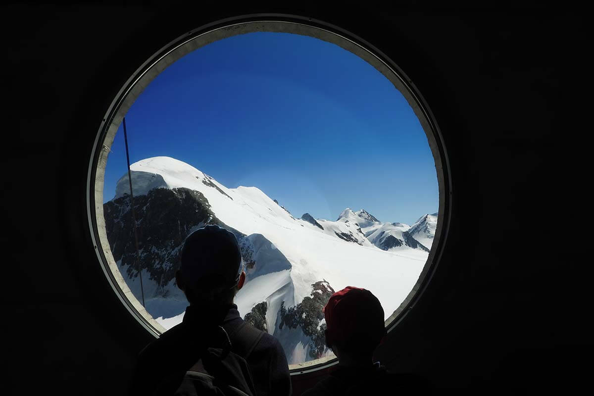 Breithorn mountain view from Matterhorn Glacier Paradise