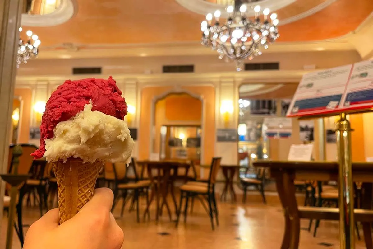 Gelato at Giolitti's in Rome