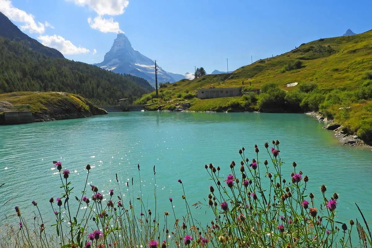 Moosjisee lake in Zermatt Switzerland