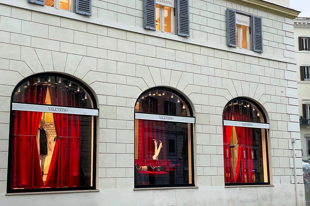 Valentino store on Piazza di Spagna in Rome