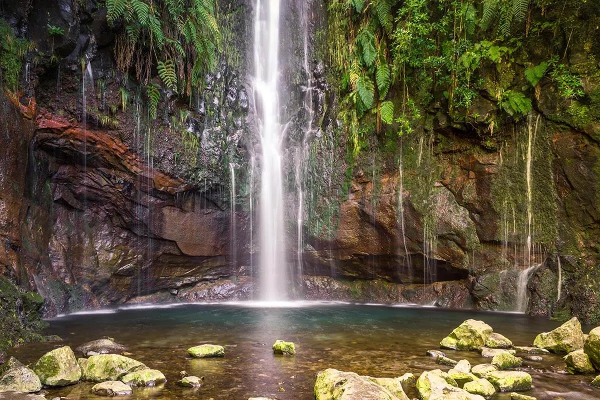 25 Fontes waterfall in Rabacal Madeira