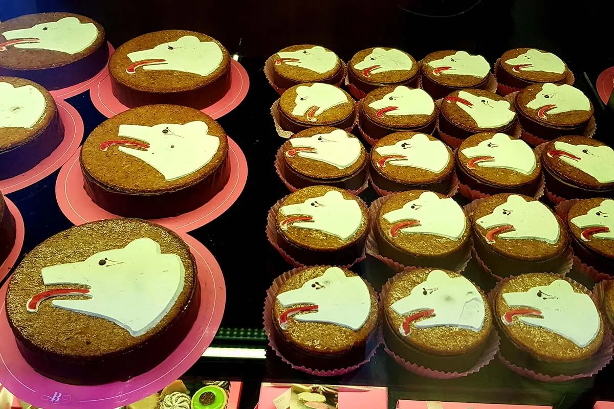 Bear cake at a local bakery in Bern Switzerland