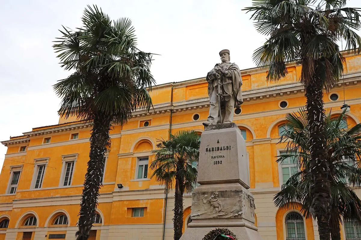 Piazza Giuseppe Garibaldi in Ravenna Italy