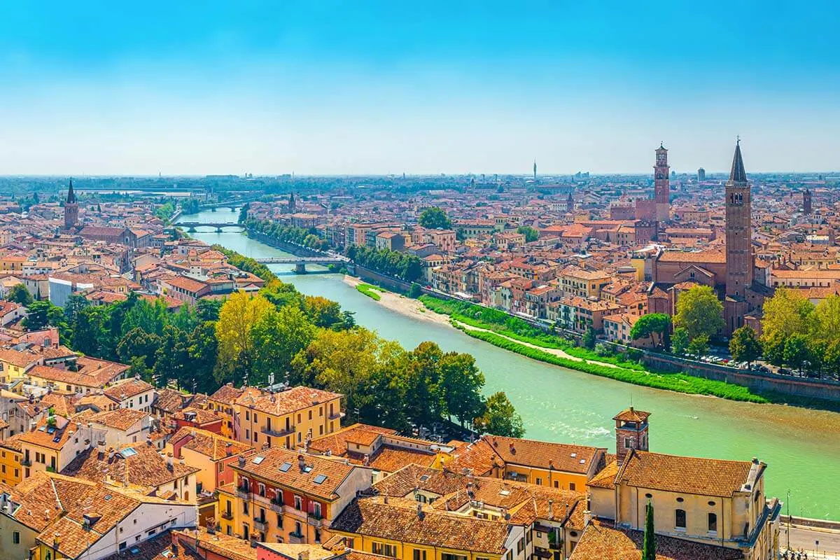 Verona views from Castel San Pietro