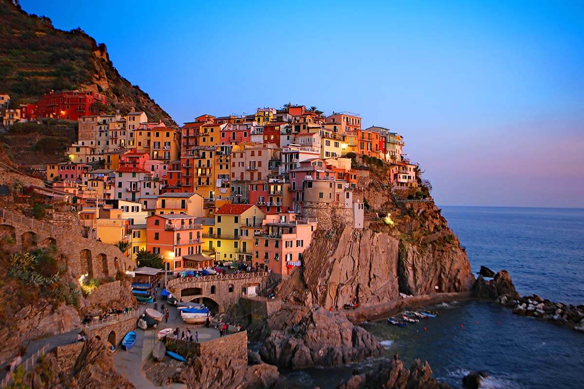 Manarola (Cinque Terre) in the evening