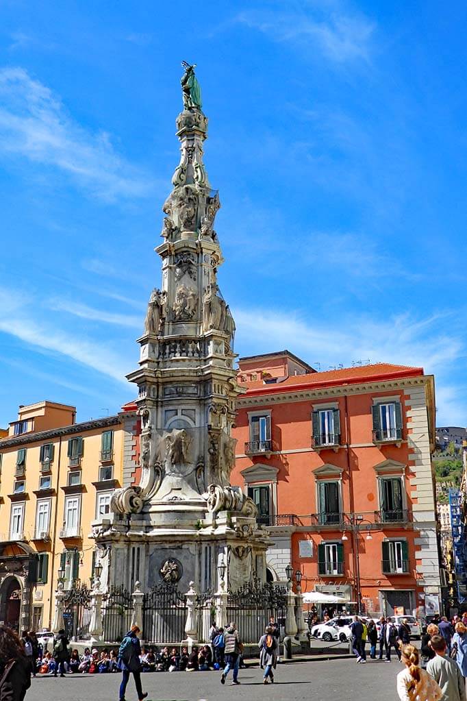 Piazza del Gesu Nuovo in Naples Italy