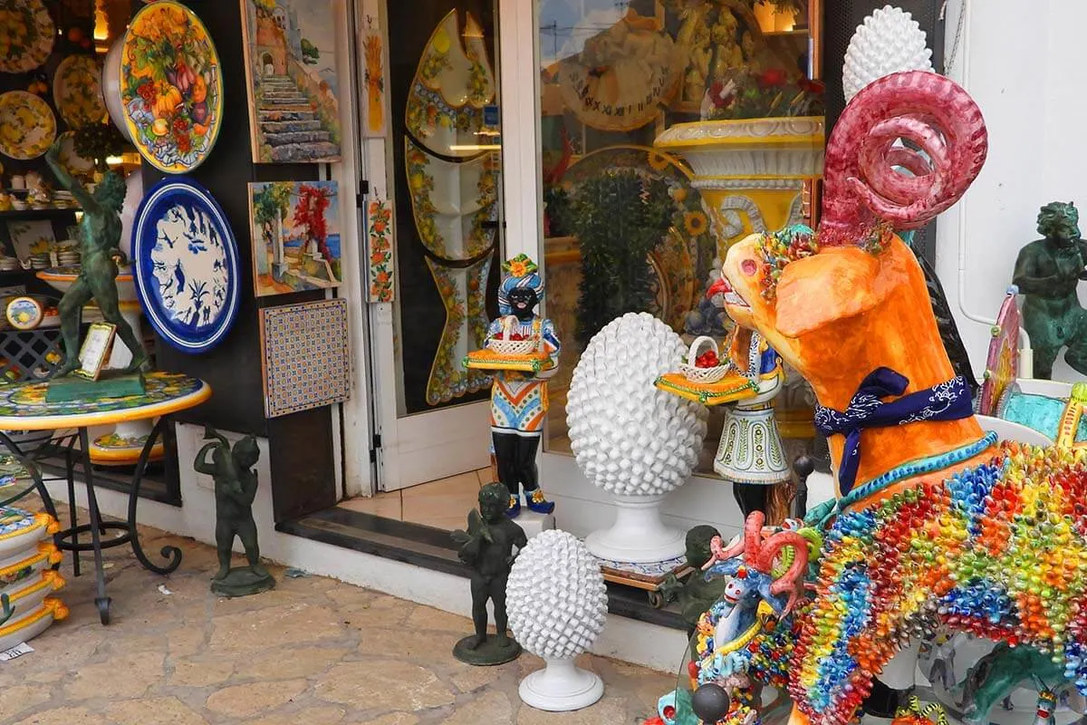 Souvenir shop on Via Giuseppe Orlandi in Anacapri