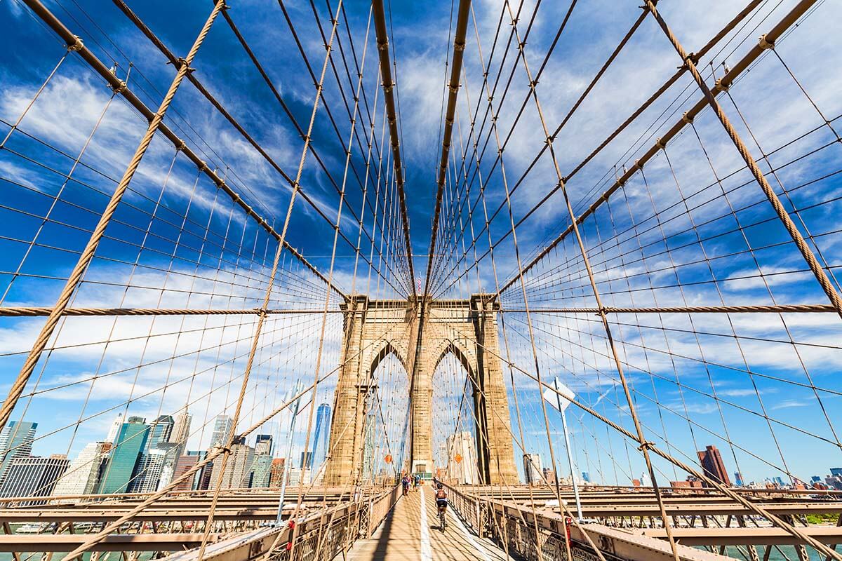 Brooklyn Bridge in New York City USA