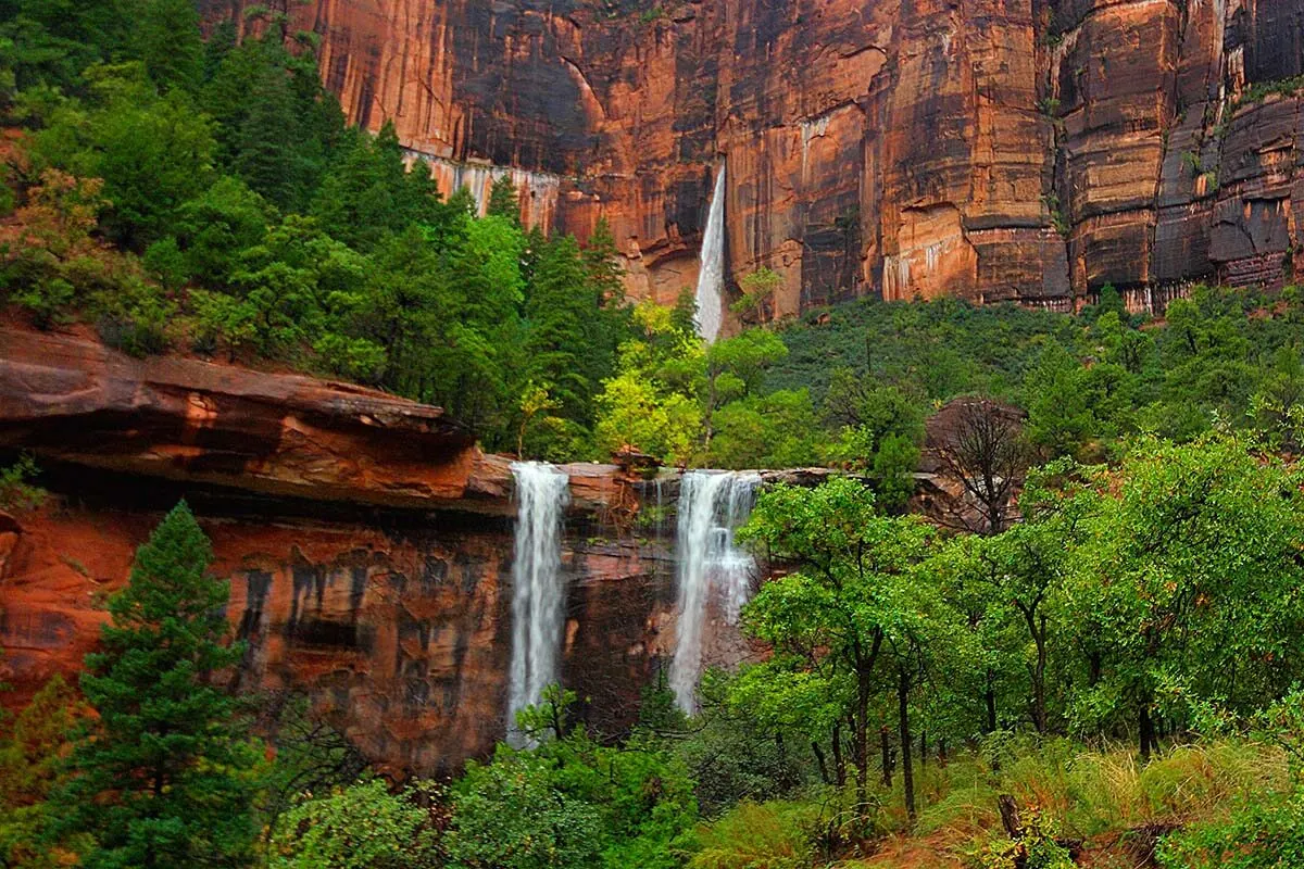 Emerald Falls in Zion National Park