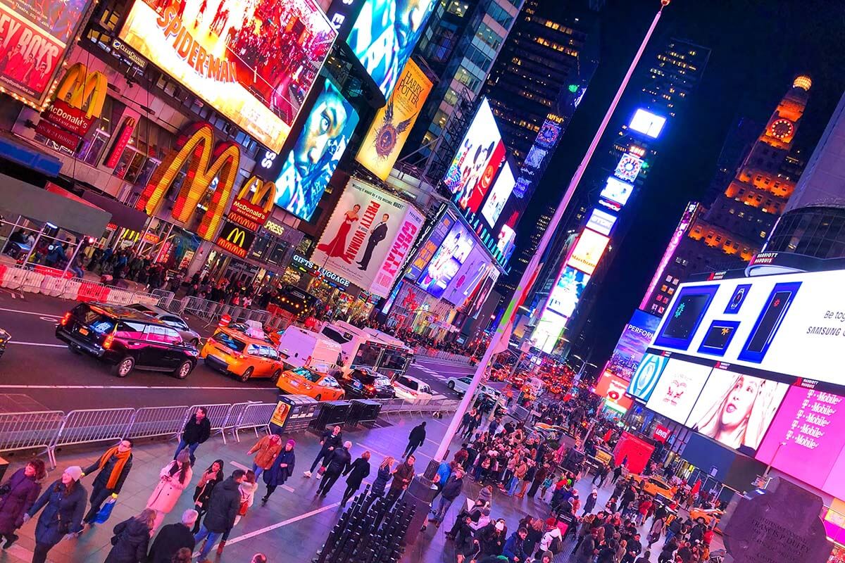 New York Times Square at night