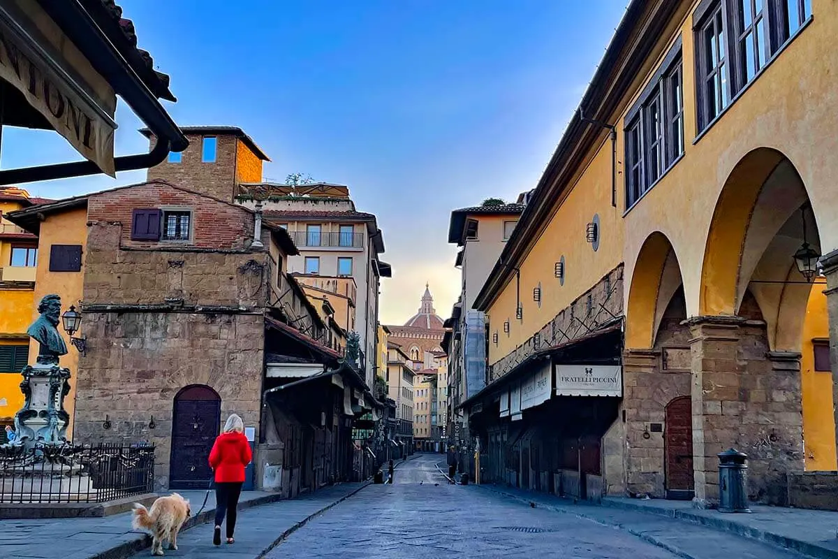 Florence Ponte Vecchio early in the morning