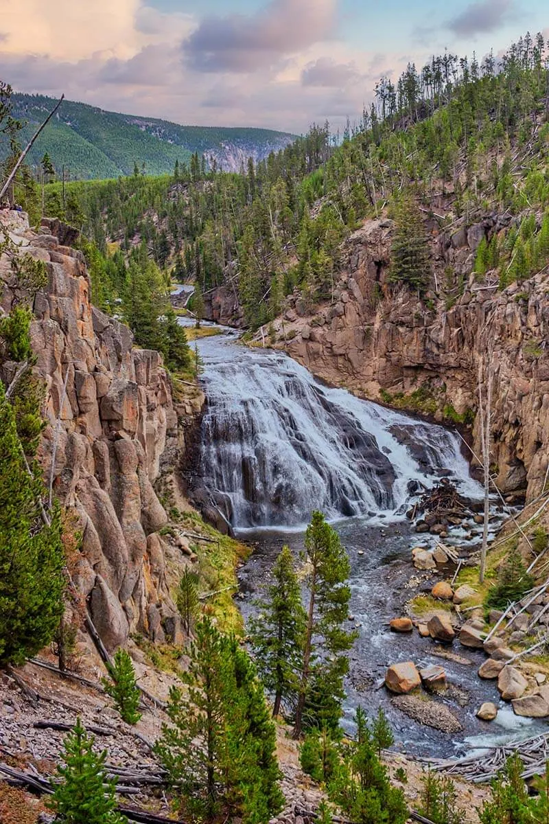 Gibbon Falls in Yellowstone National Park