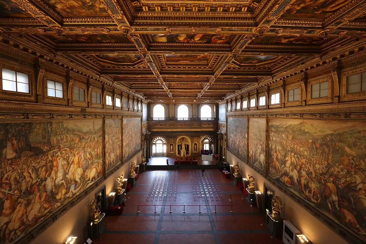 Salone dei Cinquecento in Palazzo Vecchio, Florence Italy