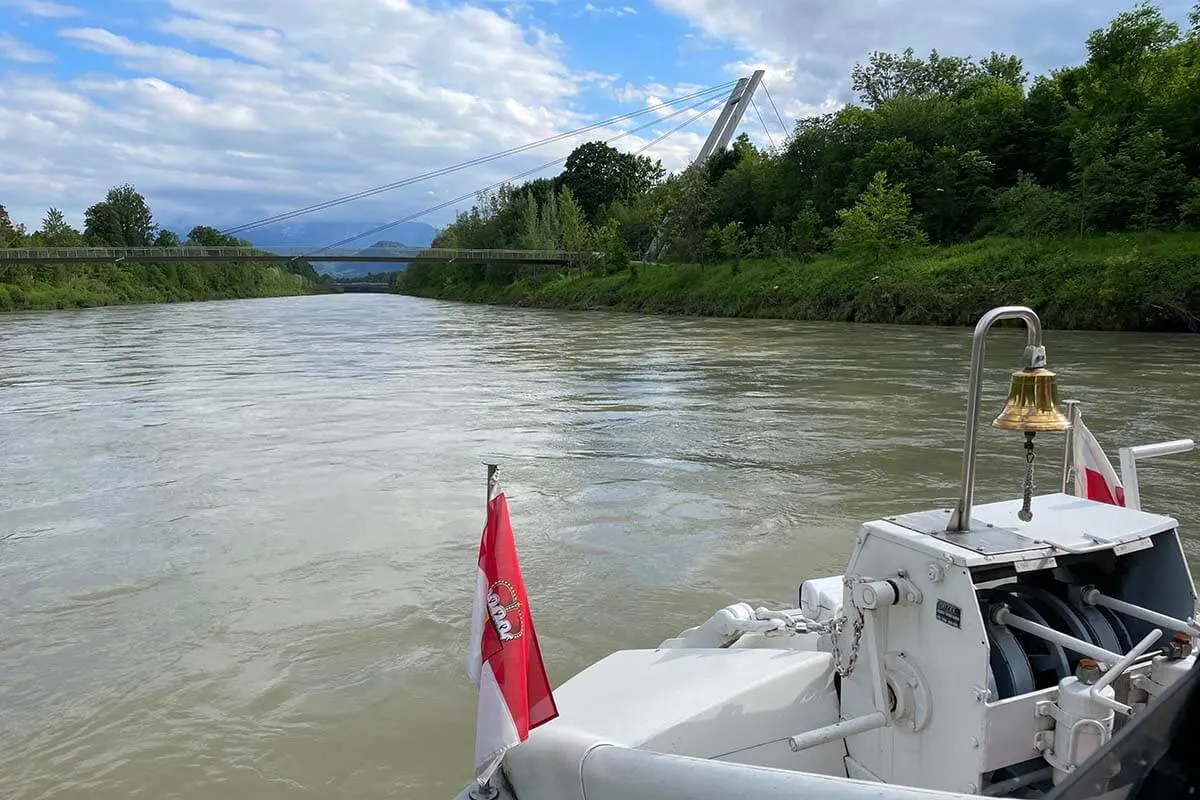 Scenery on the river cruise in Salzburg