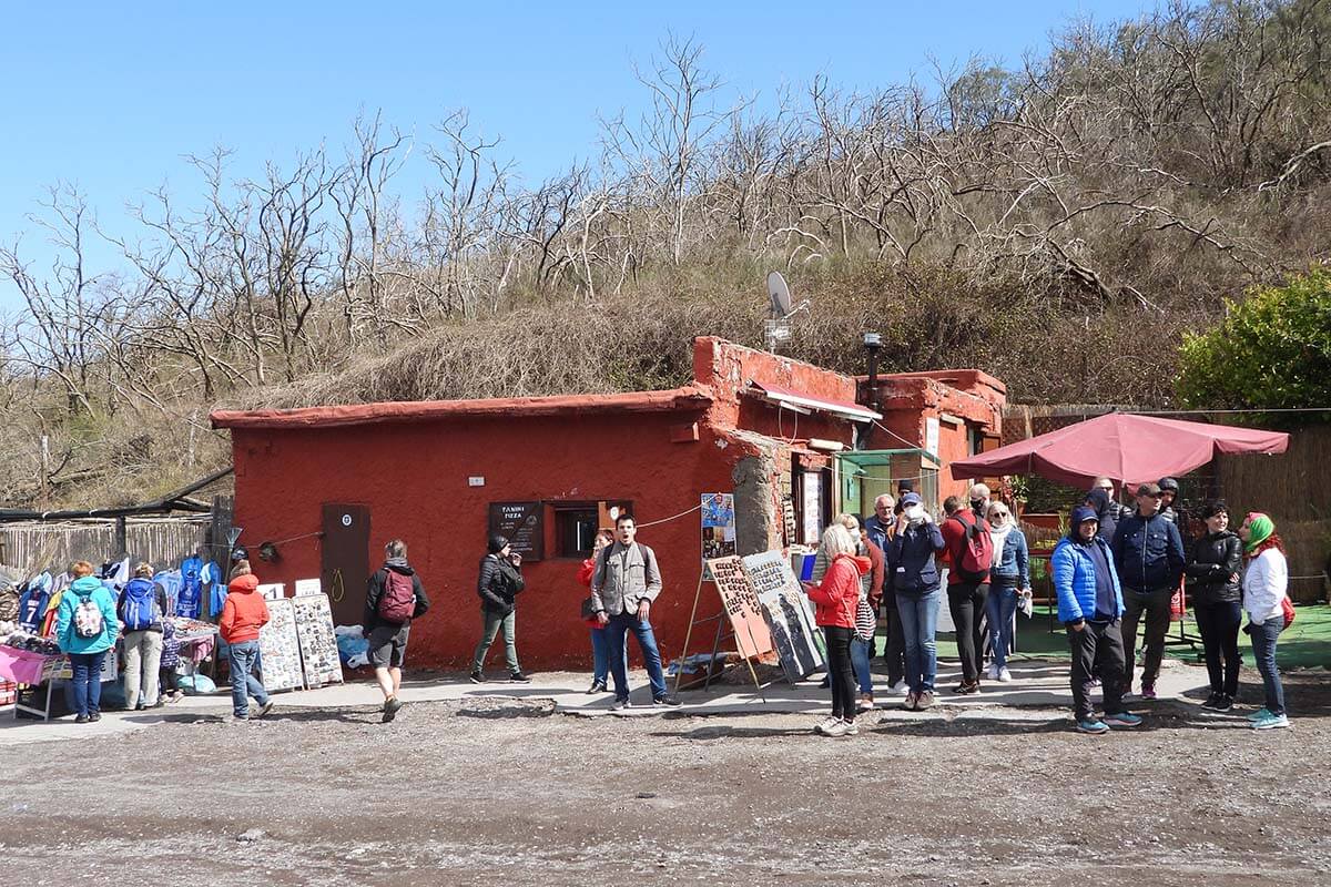 Small shop at the entrance of Mt Vesuvius volcano site