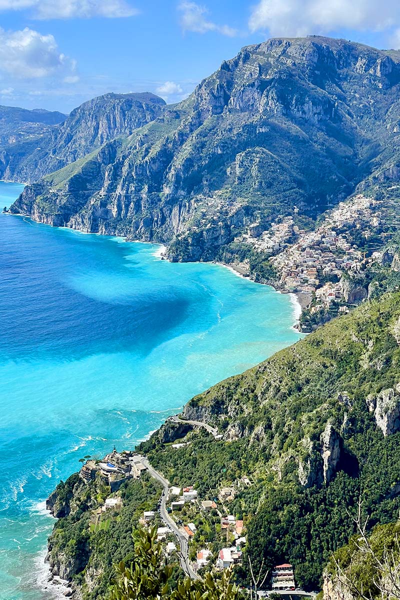 Amalfi Coast as seen from the Path of the Gods hike