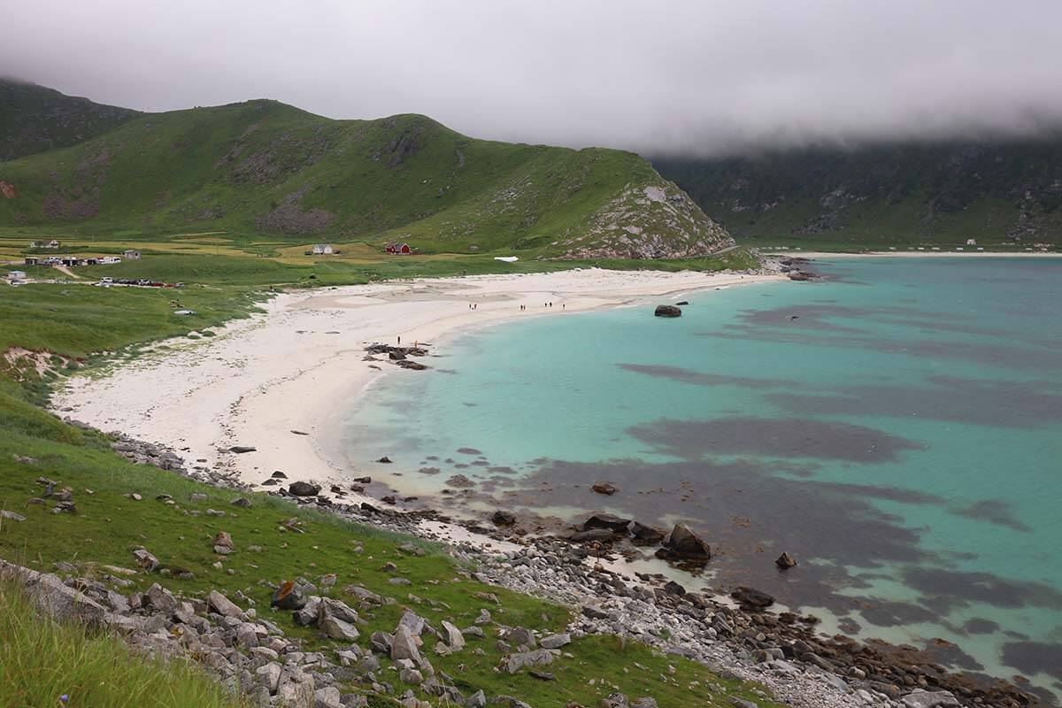 Haukland beach in Lofoten, Norway