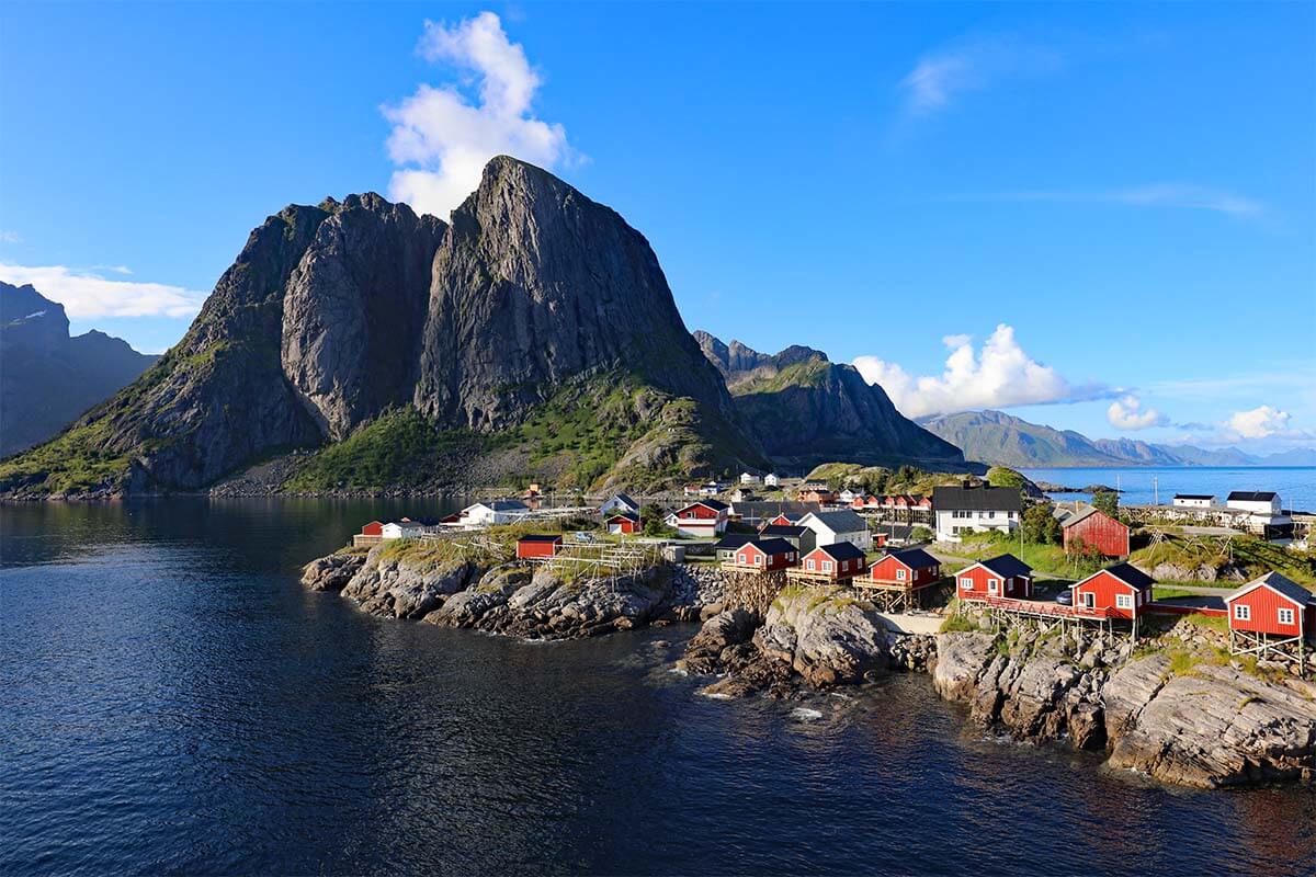 Hamnoy in Lofoten in summer