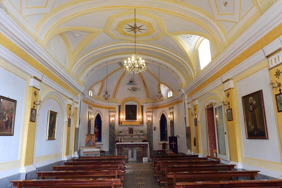 Nocelle church interior - Amalfi Coast, Italy