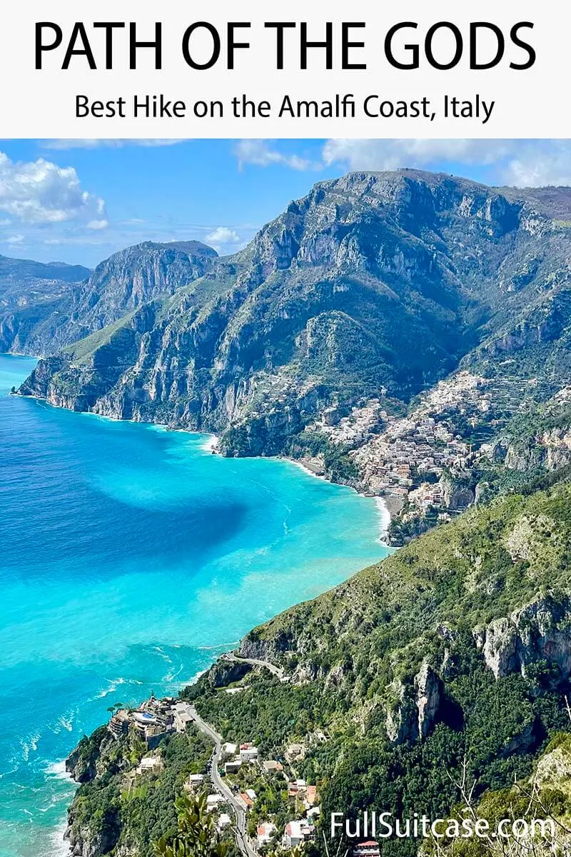 Path of the Gods hike on the Amalfi Coast, Italy