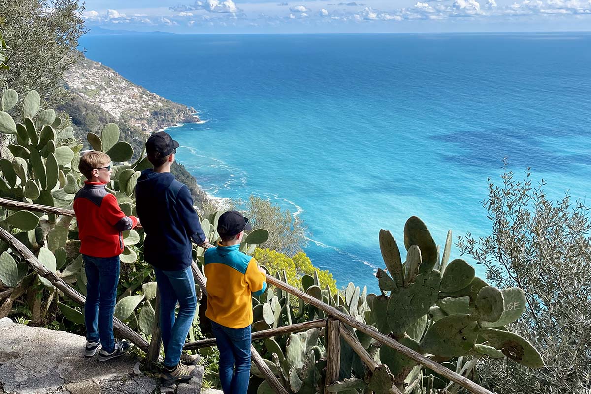 Views from the stairs between Nocelle and Positano on the Amalfi Coast