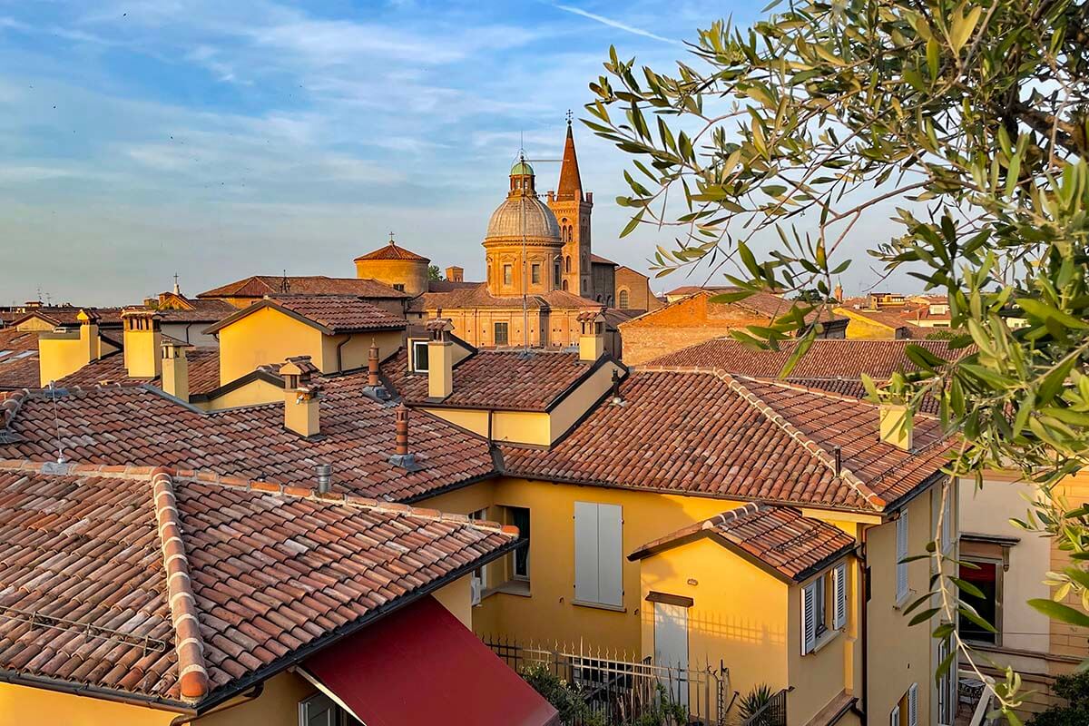 Bologna rooftops and cityscape