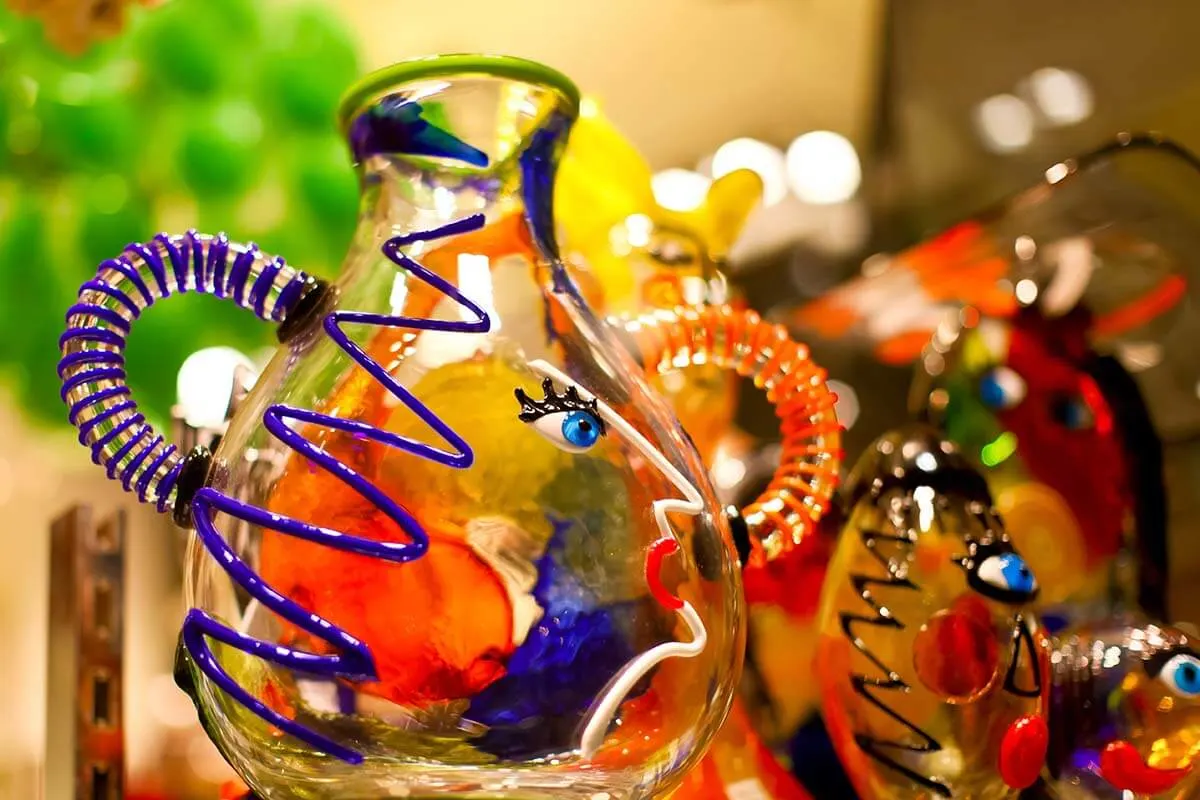 Colorful Murano glass in Venice