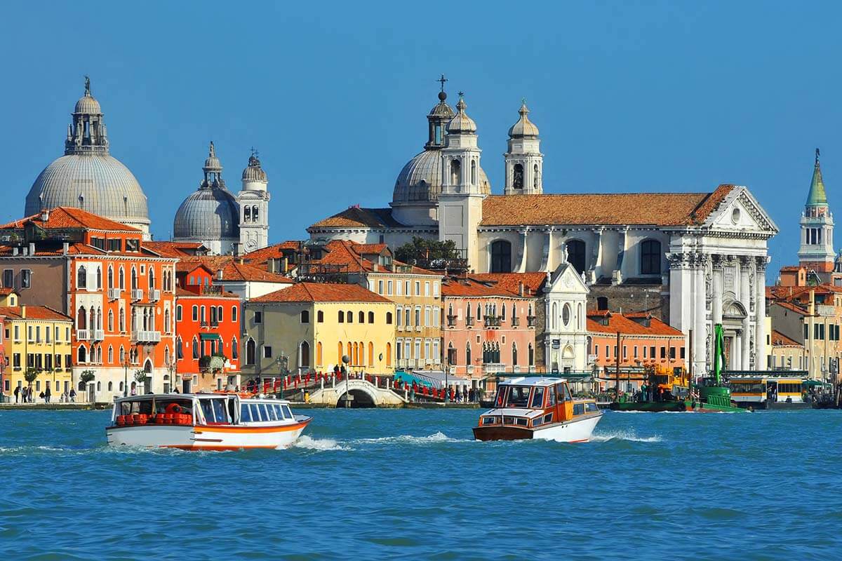 Fondamenta delle Zattere and Dorsoduro neighborhood skyline - Venice, Italy